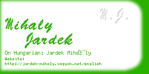 mihaly jardek business card